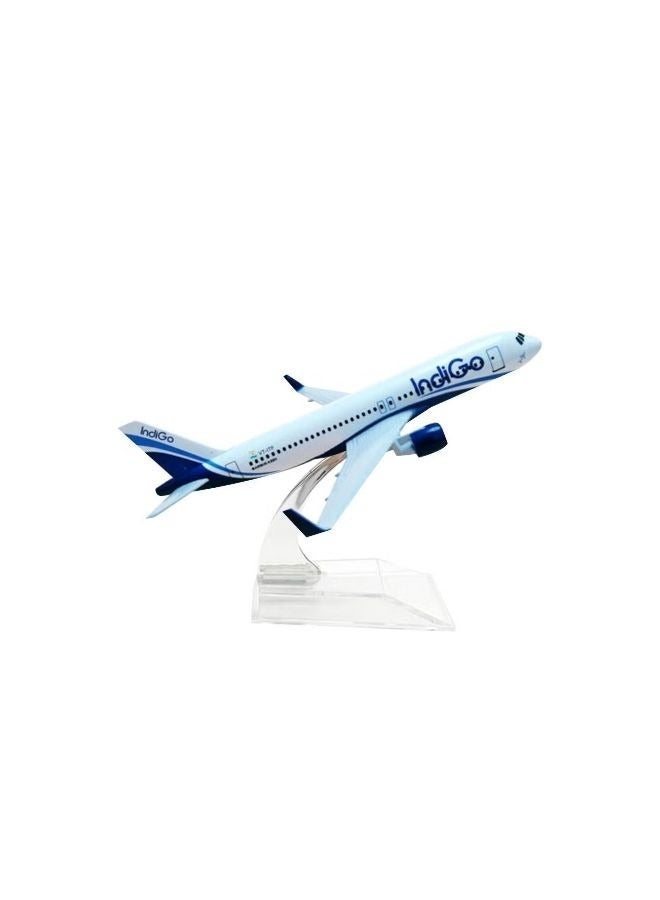 Indigo Airlines Airbus Diecast Metal Airplane Model - Image 1