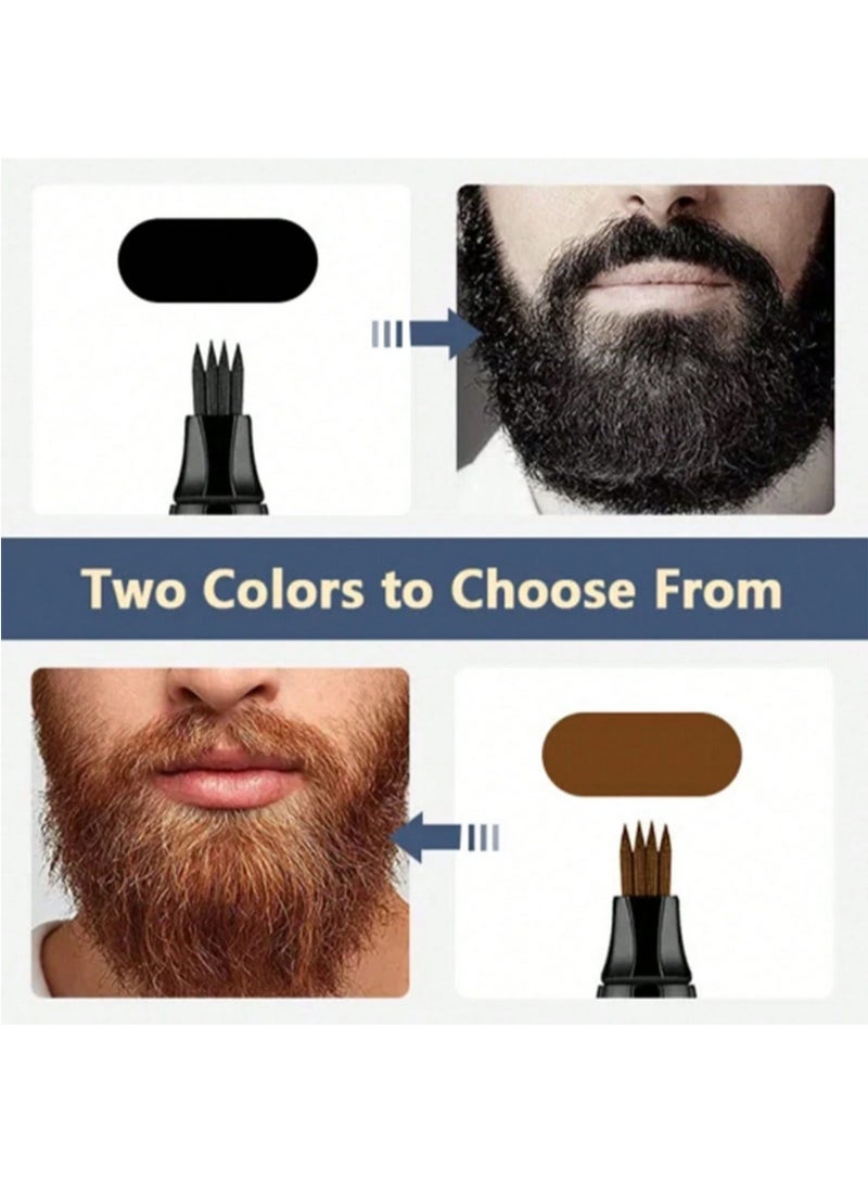 East Moon Beard filler pen - easily create a natural beard and hairline; beard filler and styling pen; waterproof and sweatproof; black - Image 4