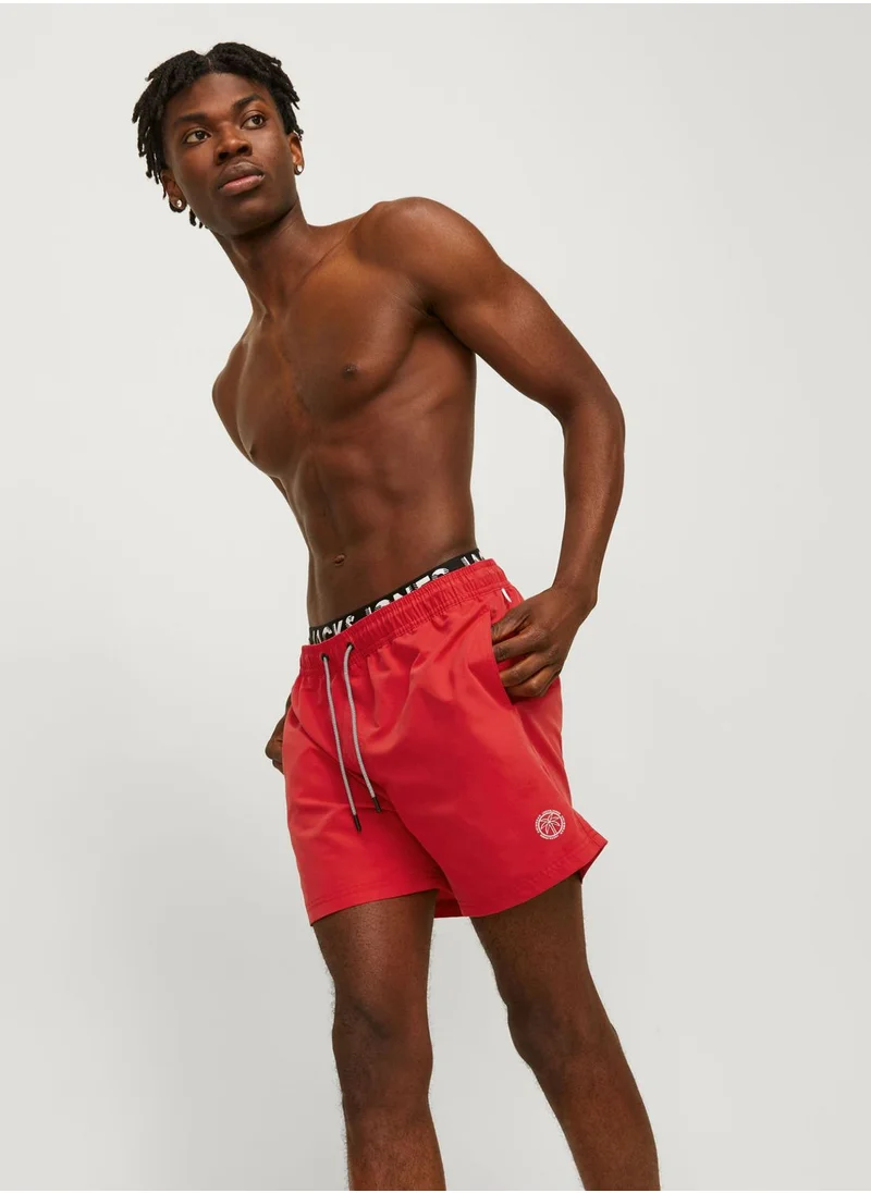 JACK & JONES Logo Drawstring Shorts