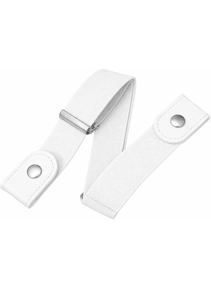 Adjustable elastic waistband without buckle, suitable for jeans, dresses, and trousers; comfortable elastic belt for men and women; invisible buckle-free design; one-piece elastic. - Image 1