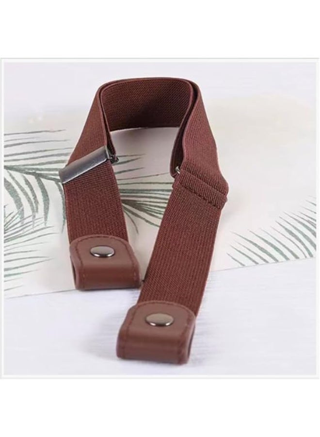Adjustable elastic waistband without buckle, suitable for jeans, dresses, and trousers; comfortable elastic belt for men and women; invisible buckle-free design; one-piece elastic. - Image 3
