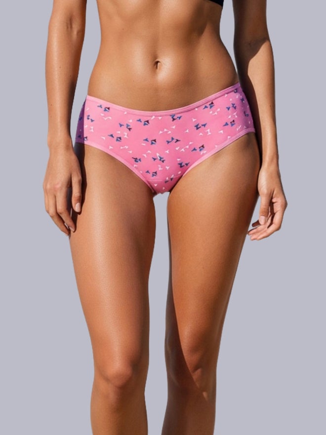 Eden Pack of 3 - Cotton Printed Full Coverage Hipster Briefs - Image 2