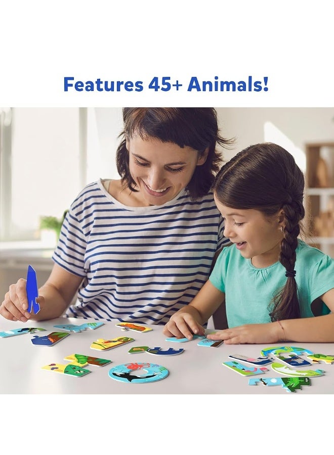 Skillmatics لعبة بازل حيوانات الأبجدية من سكيلماتكس - 52 قطعة لجigsaw للأطفال الصغار ورياض الأطفال، لعبة تعليمية لتعلم الأبجدية والحروف، هدايا للأولاد والبنات من أعمار 3، 4، 5، 6 - Image 3
