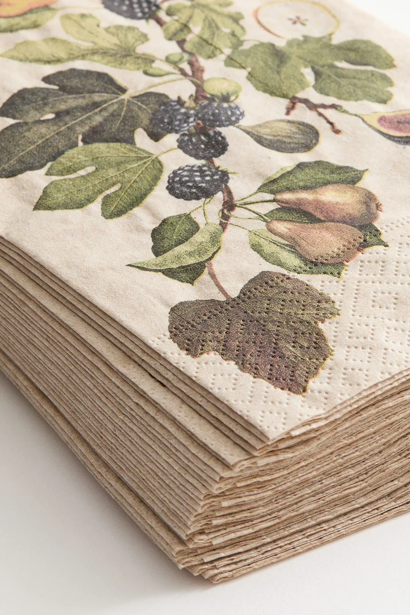 H&M 15-pack rectangular paper napkins