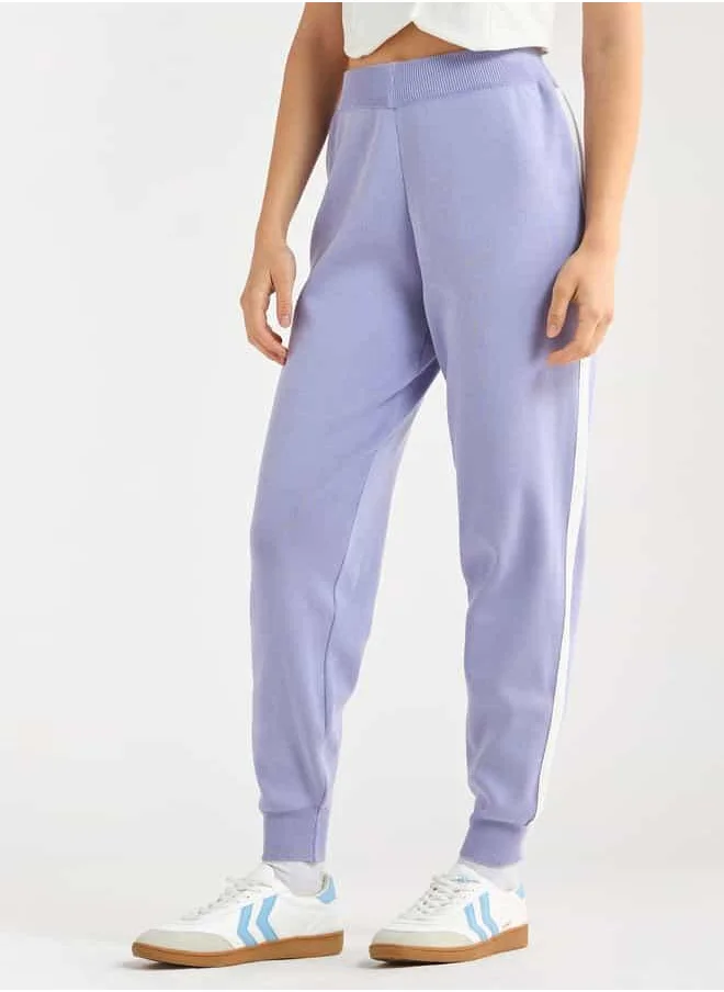 FAV Panelled Joggers with Ribbed Waistband and Pockets