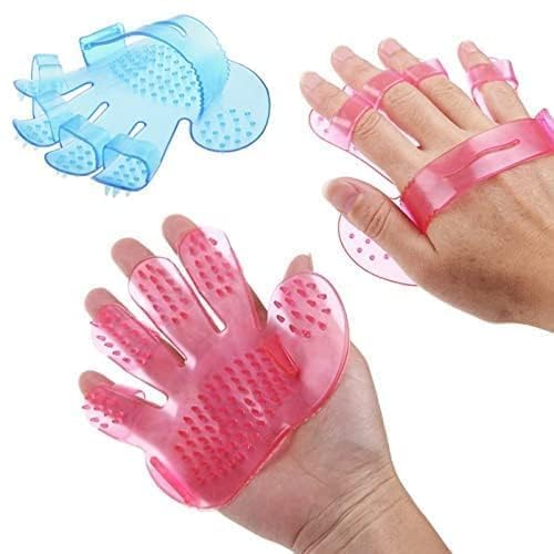 FAGVA Pet Wash Brush Glove Comb Bath Soft Tool Dogs Cats Cleaning Supplies Massage Brush& Safety for Pets from Mites Pack of 1 - Image 4