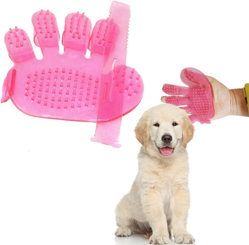 FAGVA Pet Wash Brush Glove Comb Bath Soft Tool Dogs Cats Cleaning Supplies Massage Brush& Safety for Pets from Mites Pack of 1 - Image 1