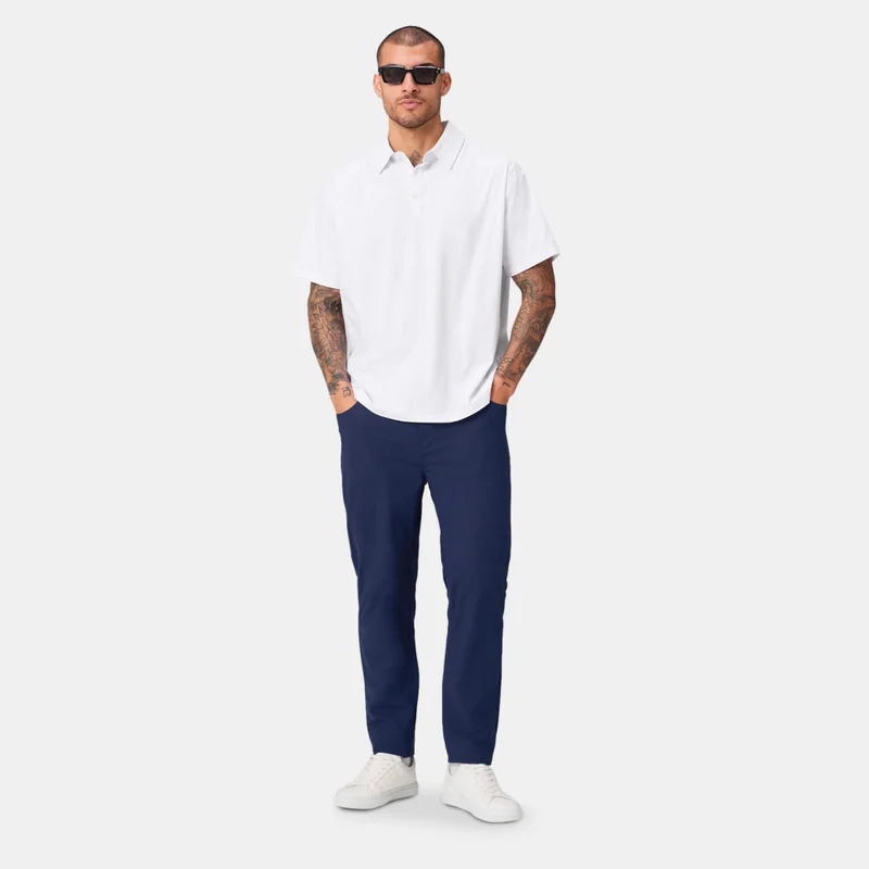 Fabletics White Men's The Don Polo Shirt for Men | Best Price UAE