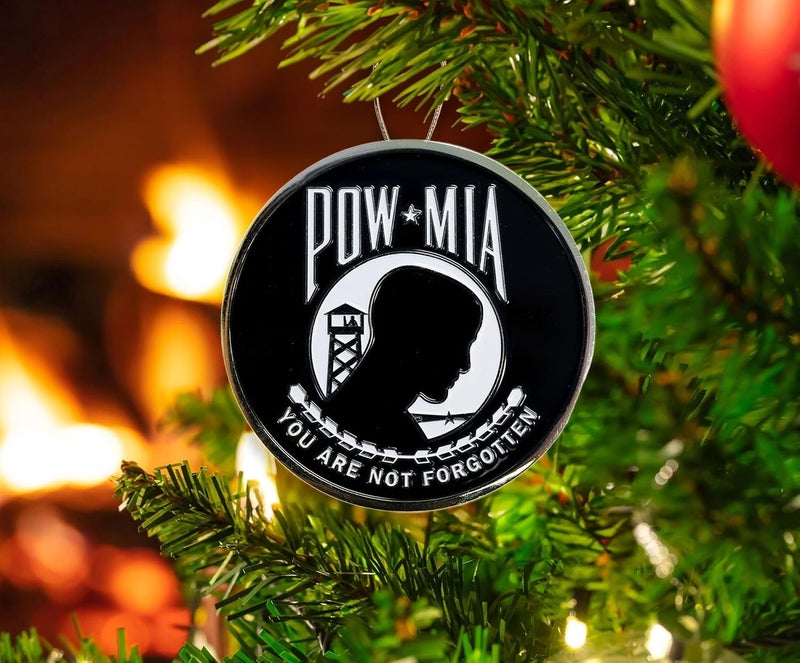 Allied Flag POW/MIA Heroes Series Holiday Ornament - Officially Licensed POW/MIA Medallion - Die Cast Metal - Image 2