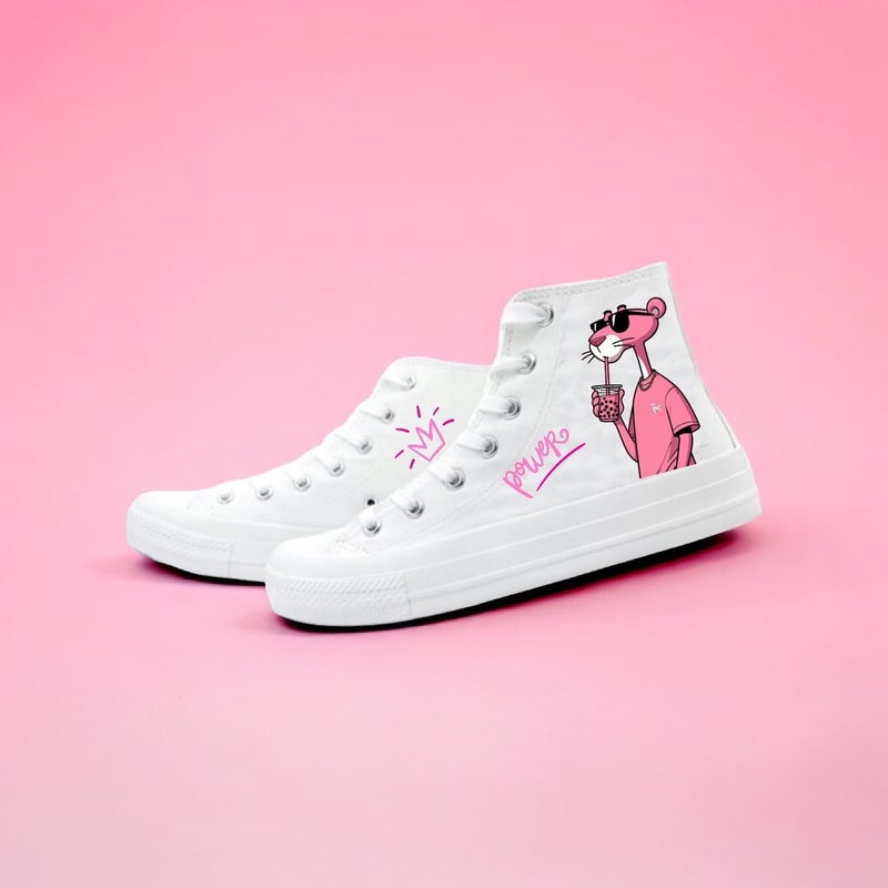 Amazoon Desing Amazon Design Pink Tiger Printed Sports Shoes Sneaker  - Image 2