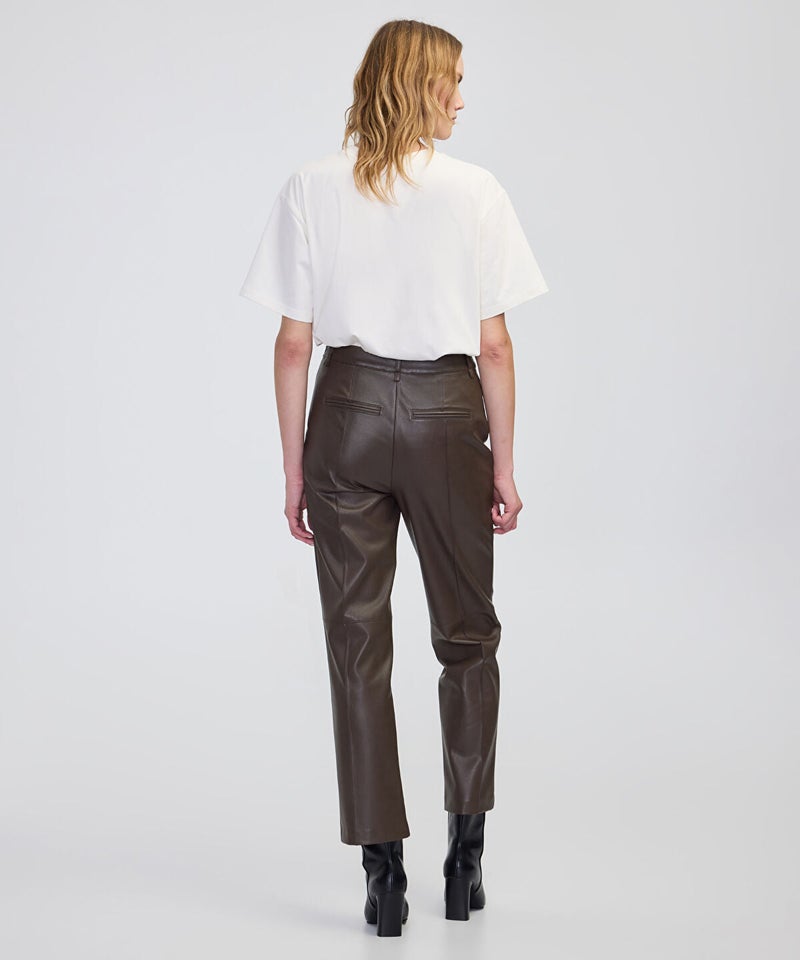 Ipekyol Leather-Effect Straight-Leg Trousers - Image 4