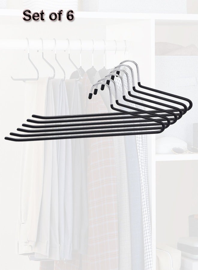 fashionhome Set of 6 Heavy-Duty Closet Hanging Hangers for Clothes Organize - Image 1