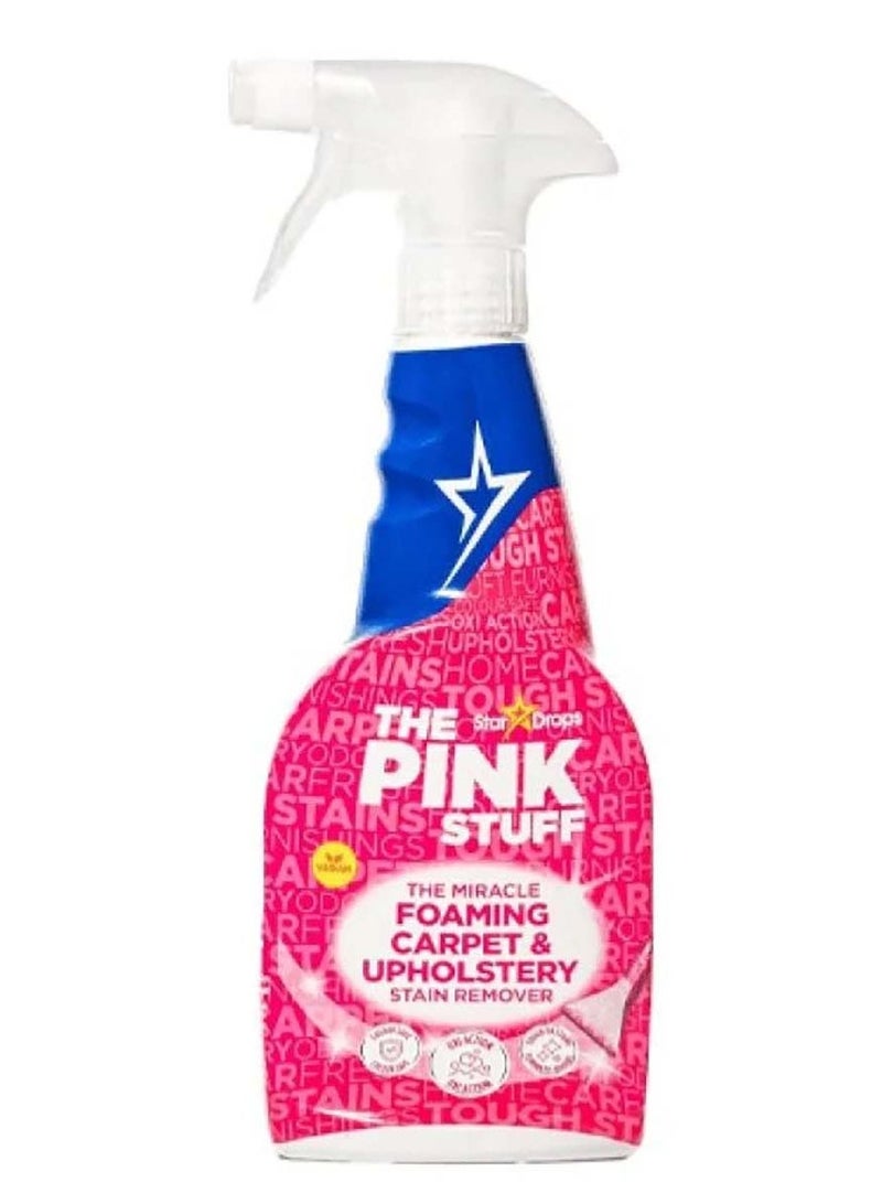 The Pink Stuff Miracle Carpet & Upholstery Deep Cleaning Kit: Foaming Stain Remover Spray 500ml with 2-Piece Extra Detail Corner Brushes for Tight Spaces, Crevices, and Edges - Image 5