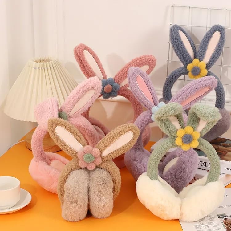 CLOTHERA Kid's pack of 2 Winter Warm Earmuffs (Rabbit Ear pack of 1) - Image 4