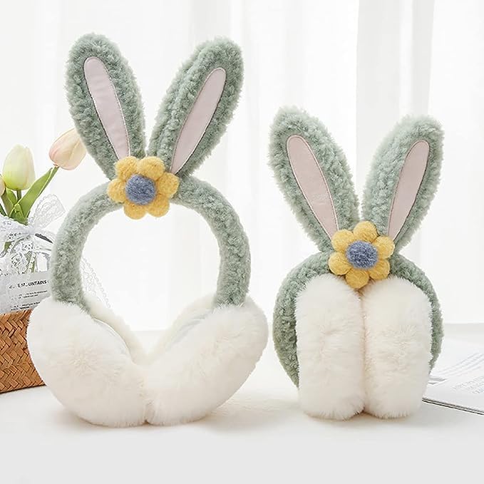 CLOTHERA Kid's pack of 2 Winter Warm Earmuffs (Rabbit Ear pack of 1) - Image 2