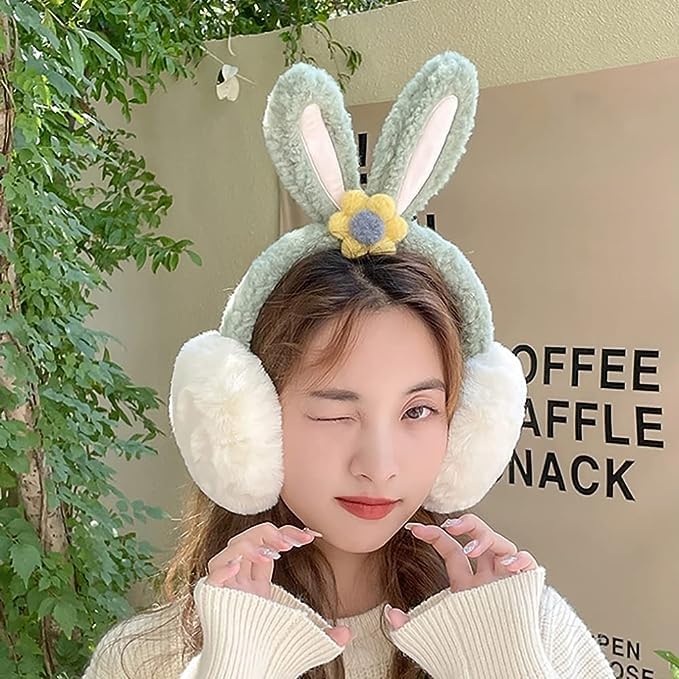CLOTHERA Kid's pack of 2 Winter Warm Earmuffs (Rabbit Ear pack of 1) - Image 3