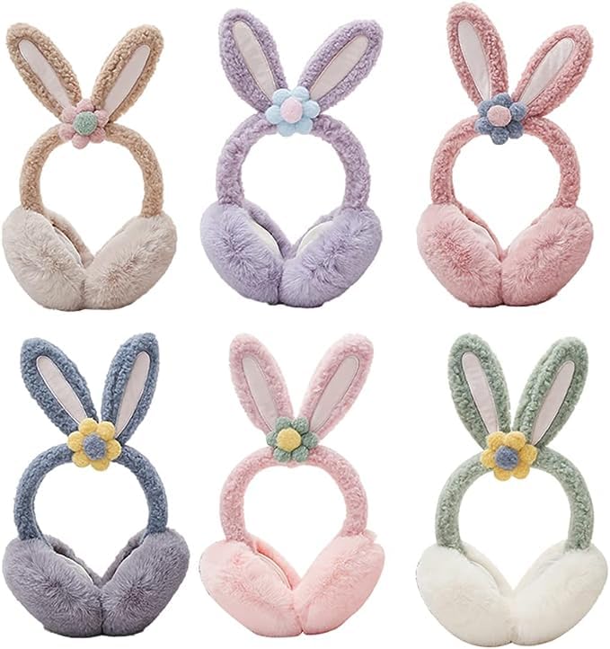 CLOTHERA Kid's pack of 2 Winter Warm Earmuffs (Rabbit Ear pack of 1) - Image 1