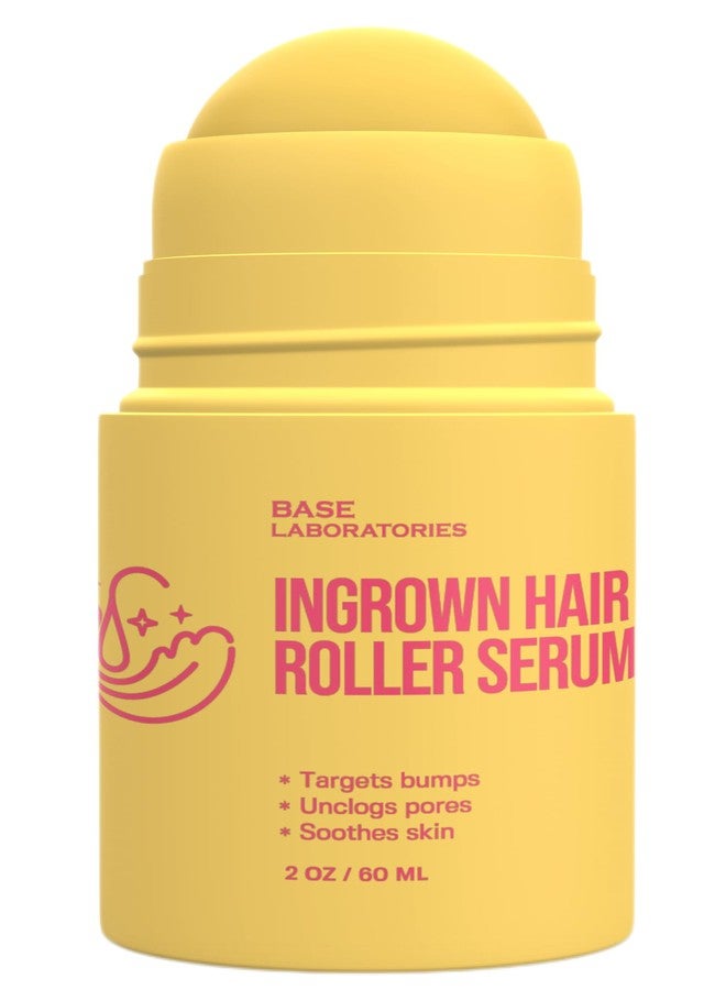 Base Laboratories Ingrown Hair Treatment - Roller Serum – Skin Smoothing Roll-On for Ingrown Hairs & Razor Bumps – Salicylic Acid, Glycolic Acid, Niacinamide – Bikini Line, Underarms & Legs (2oz) - Image 1