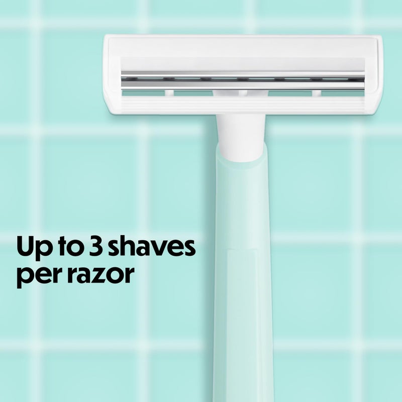 BIC Silky Touch Women's Disposable Razors, 2 Blades For a Sensitive, Soothing and Comfortable Shave, 18-Count - Image 5