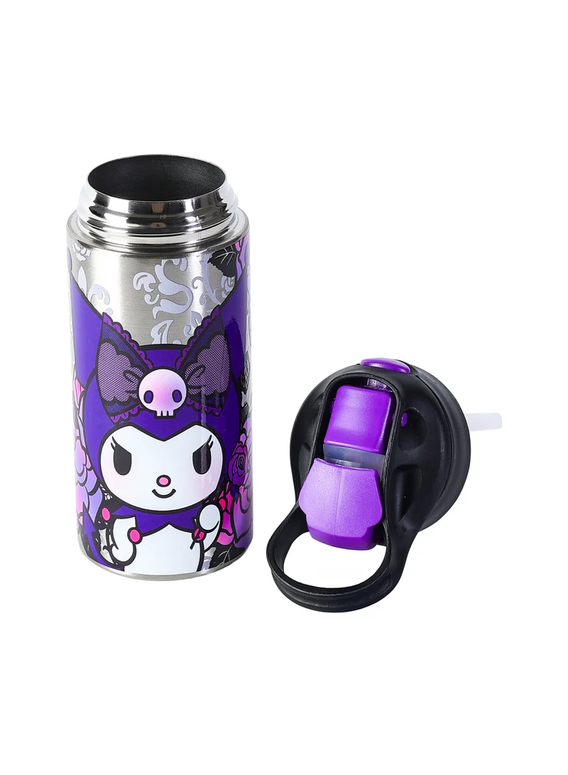 Sanrio  Sanrio Kuromi Stainless Steel Water Bottle 500ml | Insulated Kids Drink Bottle | Leak-Proof Cartoon Water Flask | Durable School & Travel Bottle for Girls for Women | Best Price UAE