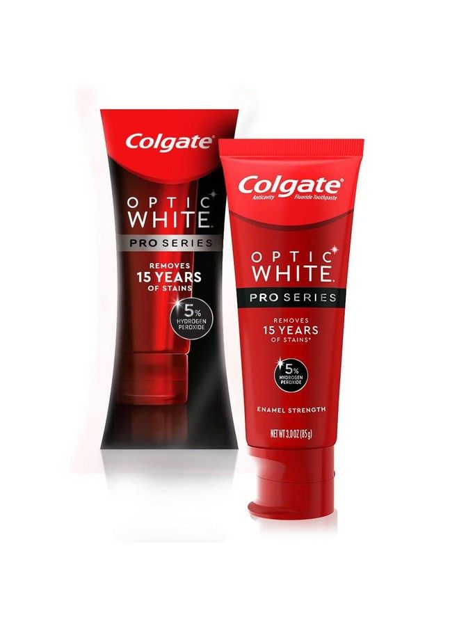 Colgate Optic White Pro Series Whitening Toothpaste With 5% Hydrogen Peroxide Enamel Strength 3 Oz Tube - Image 1