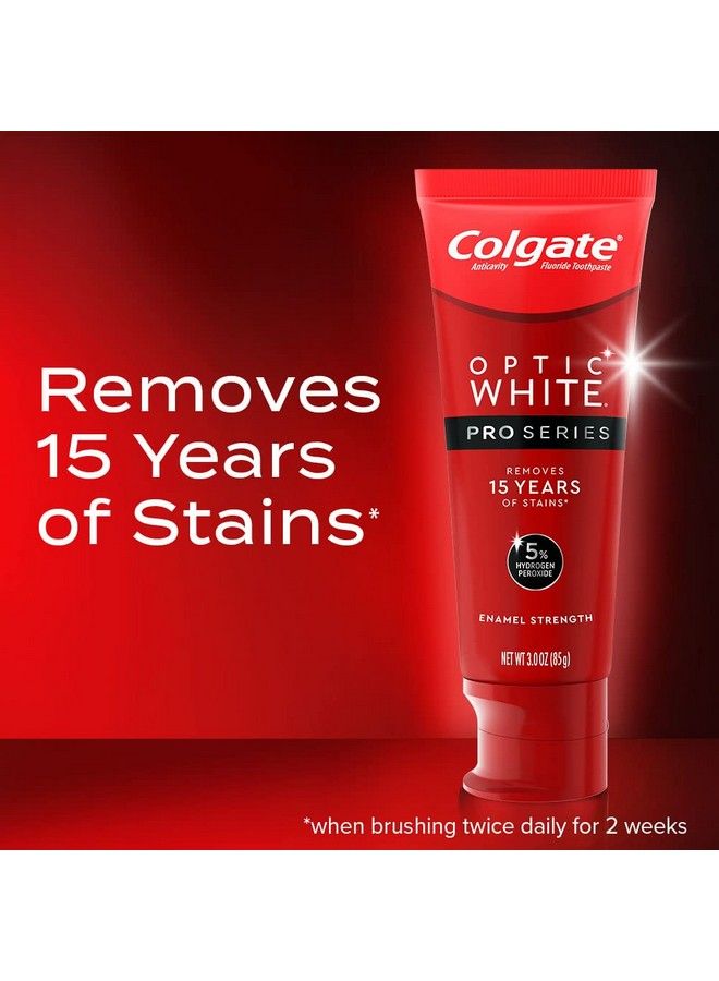 Colgate Optic White Pro Series Whitening Toothpaste With 5% Hydrogen Peroxide Enamel Strength 3 Oz Tube - Image 3