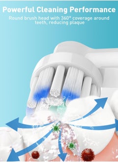 Adando Adando Electric Toothbrush Replacement Heads 12 Pack - Compatible with Oral-B Braun - 4 Cleaning + 4 Deep Cleaning + 4 Soft Brushes, Medium  - Image 4
