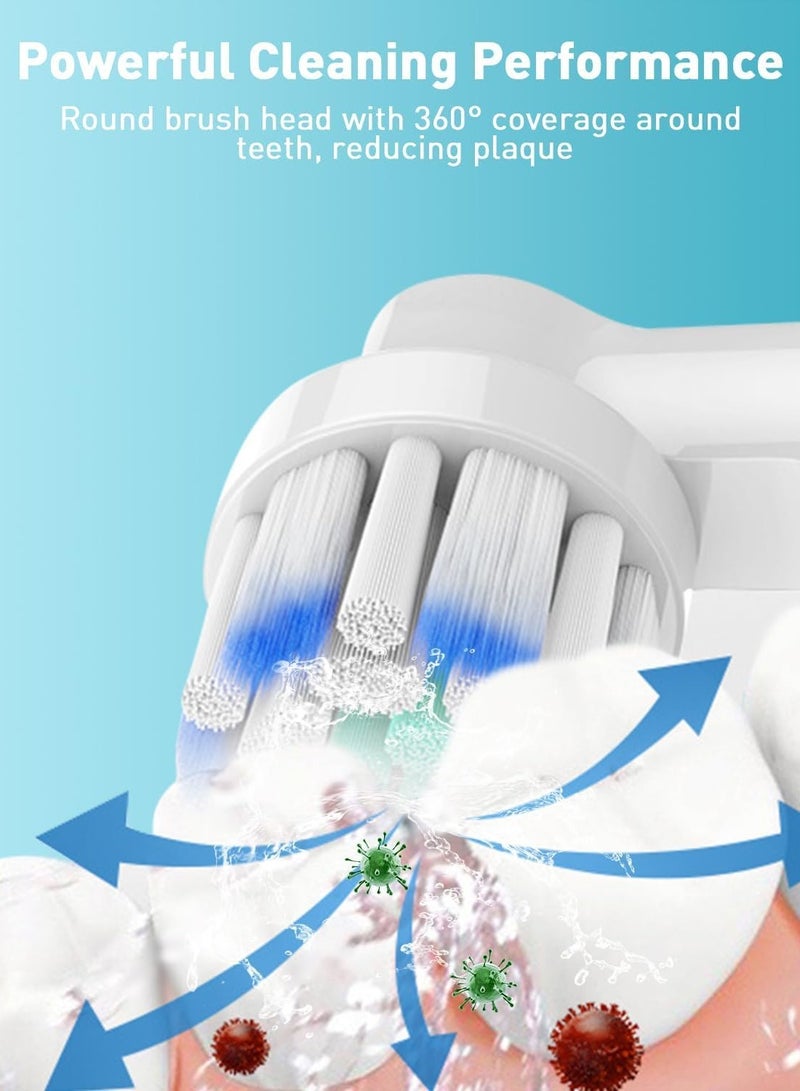 Adando Electric Toothbrush Replacement Heads 12 Pack - Compatible with Oral-B Braun - 4 Cleaning + 4 Deep Cleaning + 4 Soft Brushes, Medium - Image 4