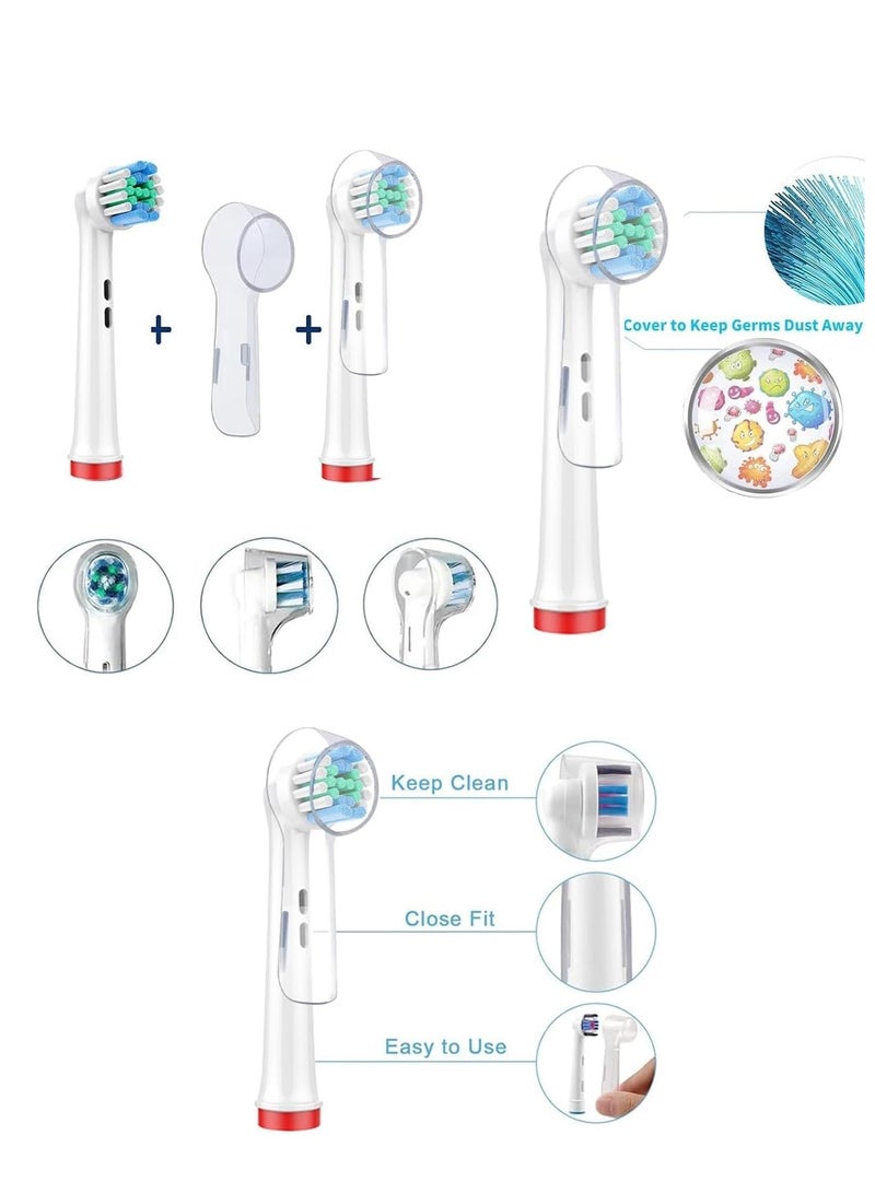 Adando Electric Toothbrush Replacement Heads 12 Pack - Compatible with Oral-B Braun - 4 Cleaning + 4 Deep Cleaning + 4 Soft Brushes, Medium - Image 5