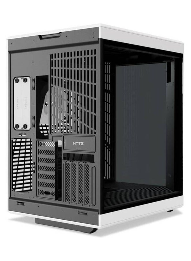 HYTE Y70 Touch Infinite TTi Mid-Tower ATX Case, 14.9″ 2.5K Touchscreen, Panoramic Tempered Glass, Vertical GPU Support, PCIe 4.0 Riser, Dual-Chamber, ATX/mATX/ITX, 360mm Radiator Support, USB-C 3.2 Gen2, White-Black | CS-HYTE-Y70TI-WB  - Image 4