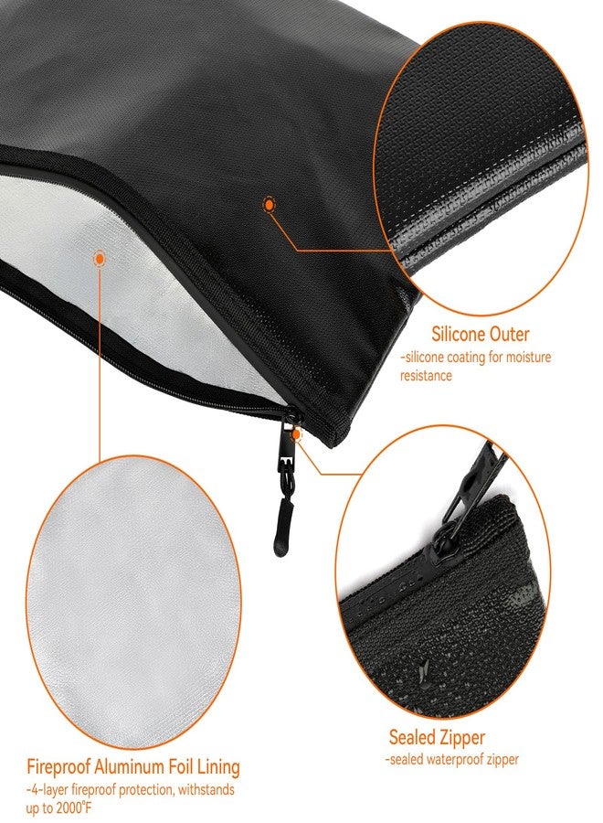 Hoiny Fireproof Document Bag (10"x13.5"), Waterproof Holder with Zipper for Passport, Important Papers, Cash, Money and Valuables, Secure Storage Organizer for Travel, Home, Office - Image 4