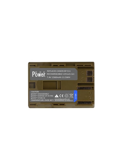 DMK Power BP-511 (1560mAh)Battery Compatible with Canon EOS 5D, 50D, 40D, 20D, etc.