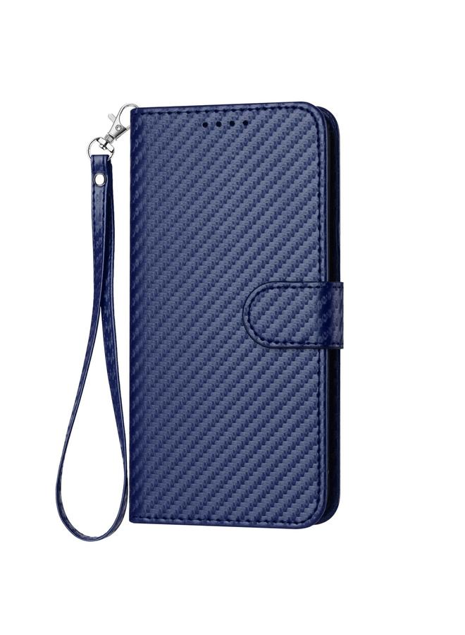 زبون جراب لهاتف Infinix Hot 50 Pro+ 4G YX0070 مصنوع من ألياف الكربون ومشبك من الجلد مع حبل تعليق - Image 2