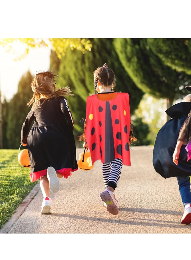 SOLARAE Ladybug Costume Masquerade Mask Costumes Performance Clothes Suit Cloak Clothing Set Props Accessories Child Fabric Jungle Theme Party Supplies Stage - Image 4