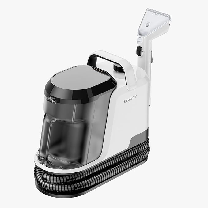 يووانت منظف ​​السجاد بالبخار UWANT Y100، بخار بدرجة حرارة 100 مئوية، ماء ساخن بدرجة حرارة 60 مئوية، قوة شفط 18500 باسكال، منظف محمول للسجاد والمفروشات، مناسب للأرائك والسيارات والمطابخ، يزيل البقع الصعبة، ضمان لمدة عام واحد - Image 1