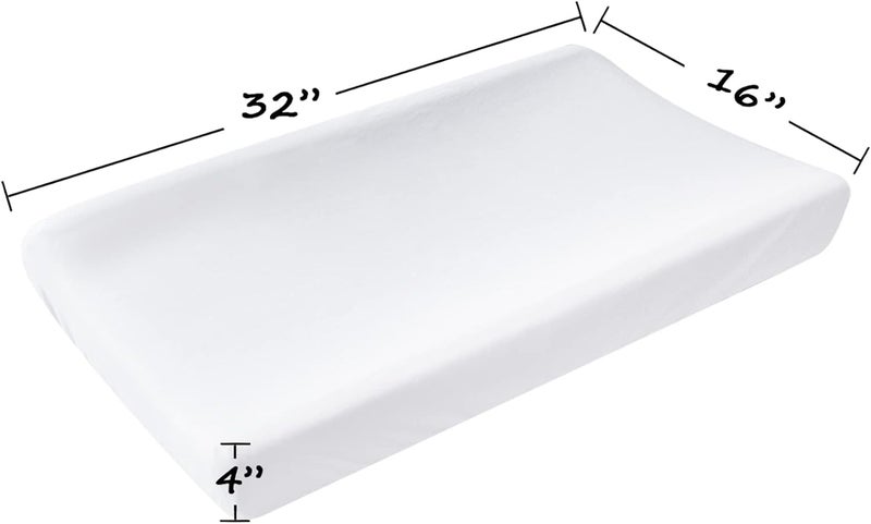 Coldwind Organic Cotton Changing Pad Cover Diaper Changing Table Pad Covers 2 Pack Jersey Knit Super Soft  Stretchy Cradle Sheets for Baby Boys Girls 32 x 16 x 4 White - Image 2