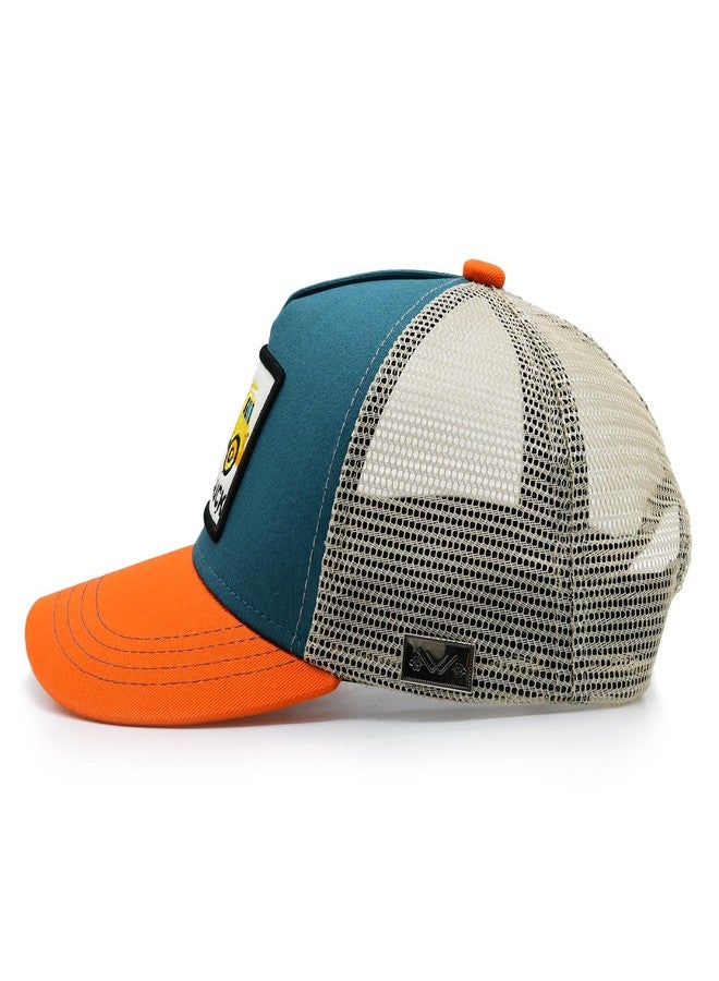 HAFOUXIGM Boys Dump Truck Trucker Hat, Toddler Snapback Mesh Baseball Caps for Kids Age 2-6 Orange - Image 4