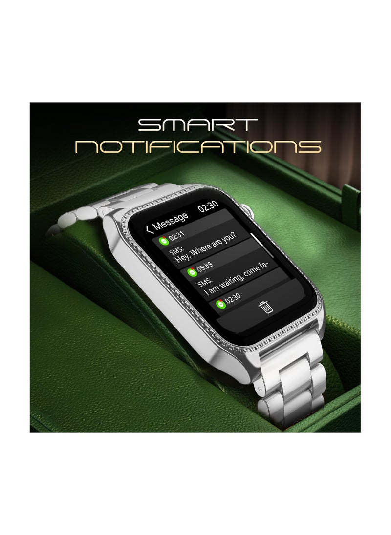 Generic - Fire-Boltt Xelor Luxury Stainless Steel Smart Watch. 1.78" AMOLED, Always-On Display, 368 * 448 px Resolution, Bluetooth Calling, 75 HZ Refresh Rate - Image 1