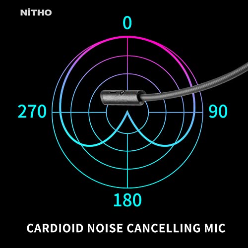 Nitho Spectra Gaming Headset with RGB Light and Microphone, Over-Ear Stereo Headphones for Xbox Series X|S, Xbox One, PS5, PS4, Nintendo Switch, PC, Mobile, 3.5 mm Audio Jack, 50 mm Drivers - Blue - Image 4