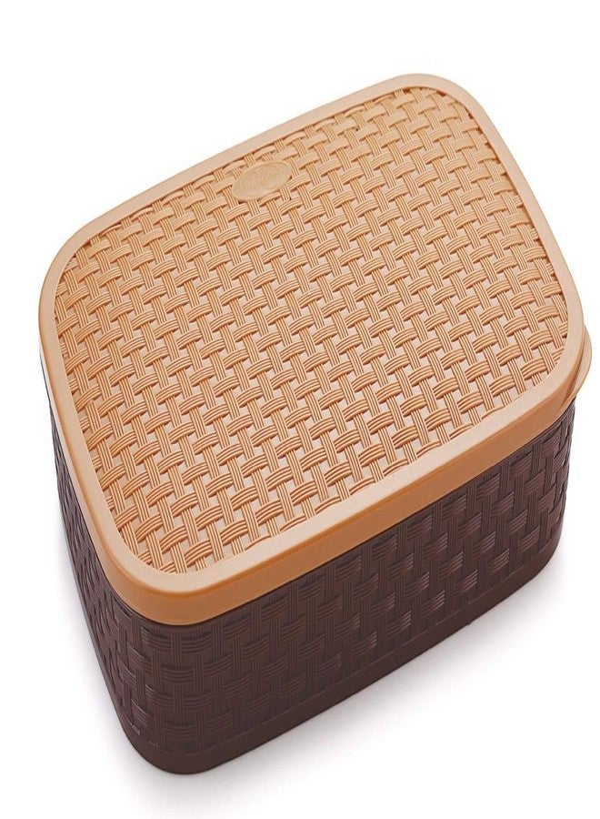 miRim Plastic Dry Fruit Box With 6 Partition With Lid- 1000 Ml, Brown - Image 5