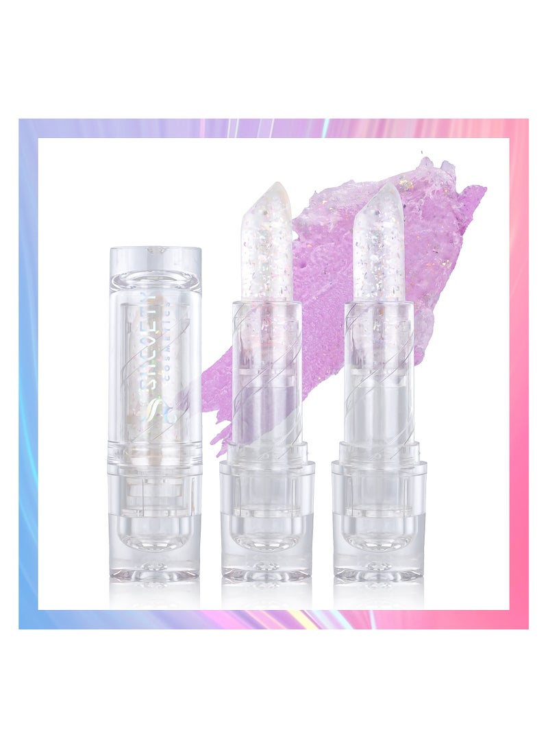 SHCOETY ملمع شفاه بلسم شفاه بتغيير لون درجة الحرارة معزّز بتركيبة نباتية طبيعية، تحتوي على مستخلص فواكه لذيذ وعطر فواكه منعش، مما يمنحك تجربة تذوق مريحة. الطعم اللذيذ سيجعلك تنزلق مرة بعد مرة. - Image 3