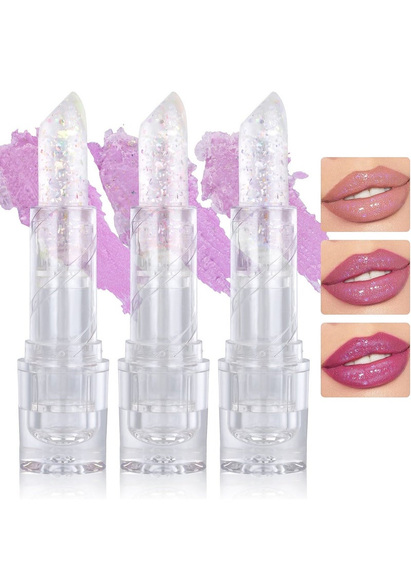 SHCOETY color temperature color change lip gloss lip balm is infused with natural plant formula, containing delicious fruit extract and refreshing fruit fragrance, giving you a comfortable tasting experience. The delicious taste will make you slide again and again, - Image 1
