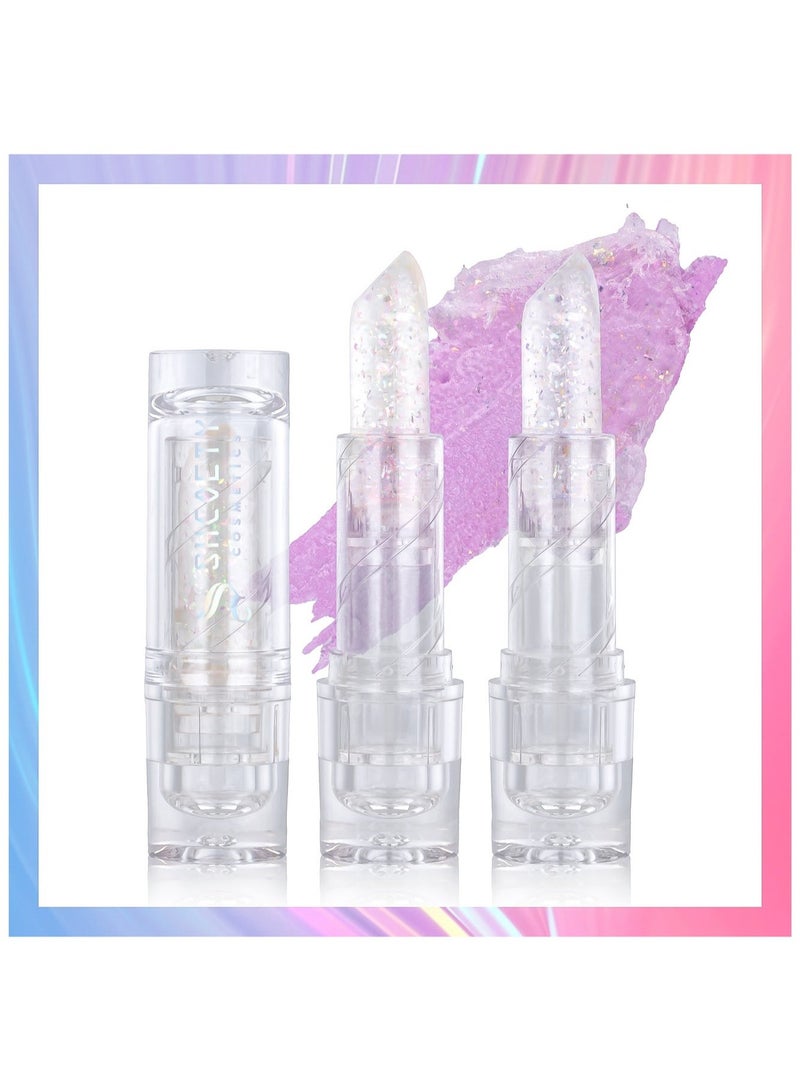 SHCOETY color temperature color change lip gloss lip balm is infused with natural plant formula, containing delicious fruit extract and refreshing fruit fragrance, giving you a comfortable tasting experience. The delicious taste will make you slide again and again, - Image 3