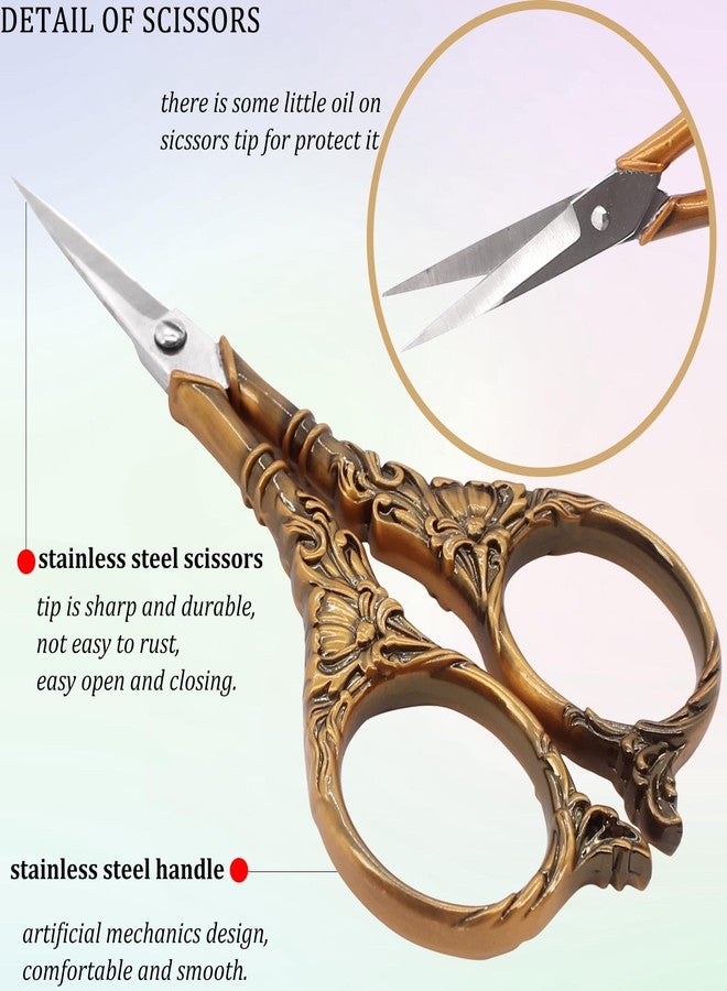 BIHRTC 4.5Inch Small Sewing Scissors Nail Clipper with Cover Tassel Stainless Steel Shears Dressmaker Precision Scissor Mini DIY Tool for Craft Needlepoint Sewing Artwork Housework - Image 3