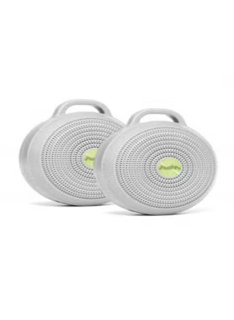 Yogasleep Hushh Portable White Noise Machine for Baby, 3 Soothing, Natural Sounds with Volume Control, Compact for On-The-Go Use & Travel, USB Rechargeable, Baby-Safe Clip & Child Lock, Grey, 2 Count - Image 1