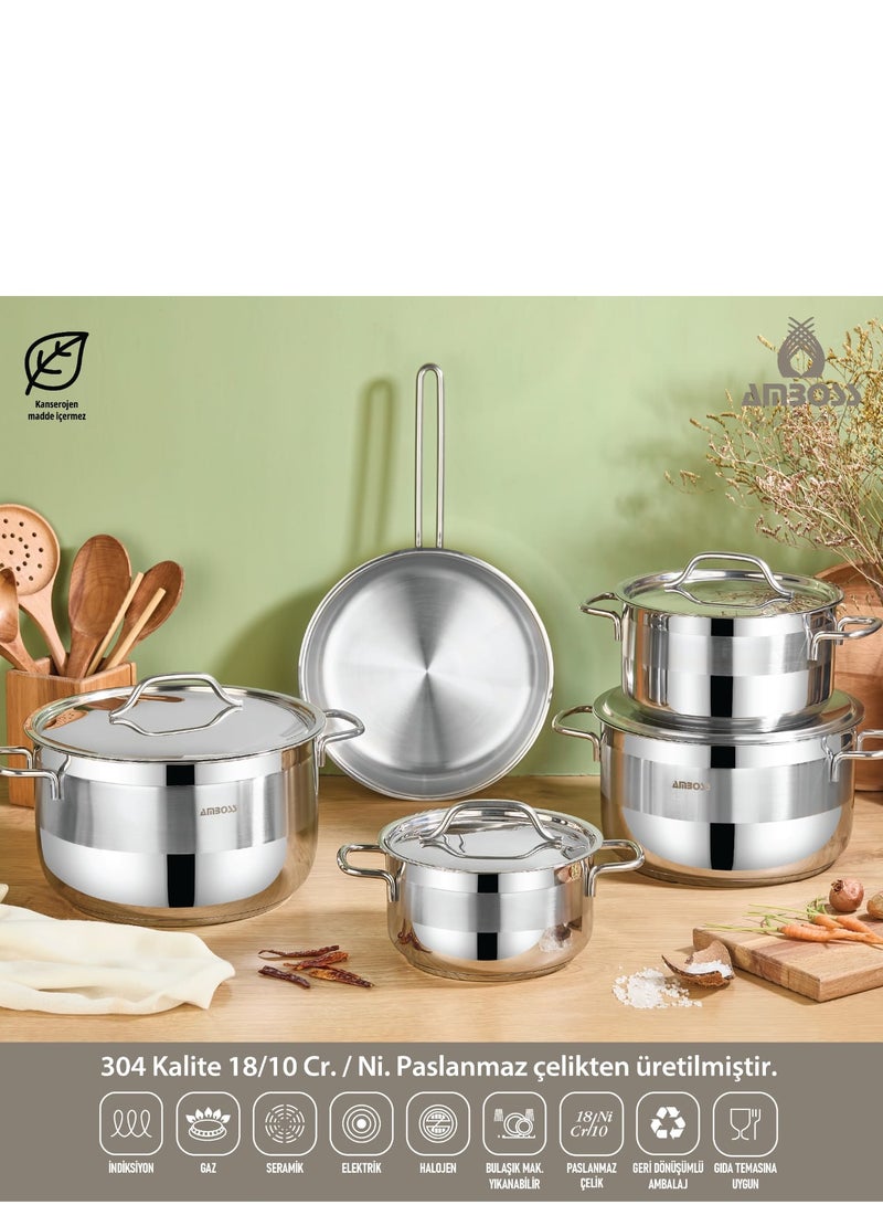 Amboss 9 Piece Stainless Steel Cookware Set - Image 1