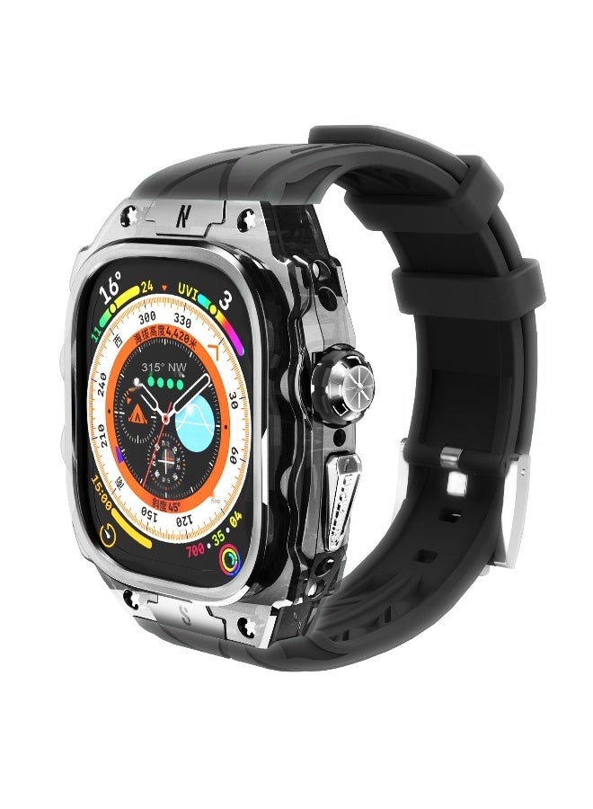 NIBEMINENT Apple Watch Integrated Band 49MM - S9 Ultra 2 Dual-Color Liquid Silicone Strap  - Image 2