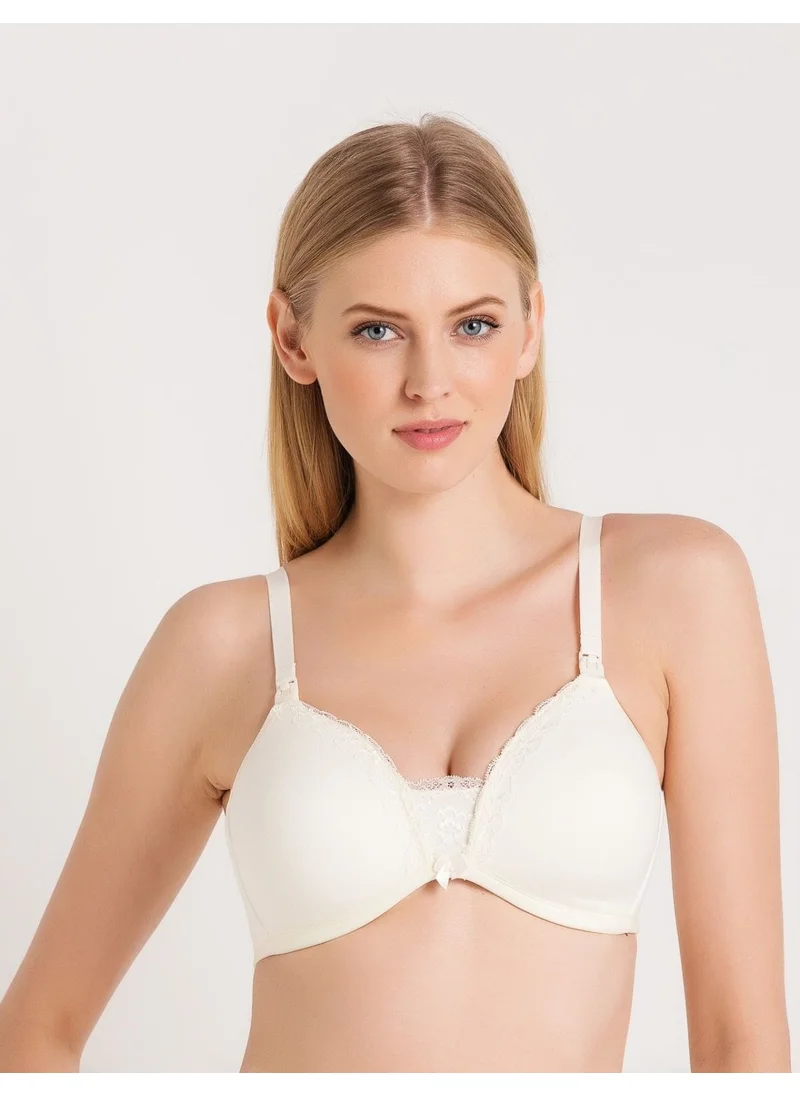 Magic Form 5761 Scalloped Lace Thin Sponge Ecru Nursing Bra