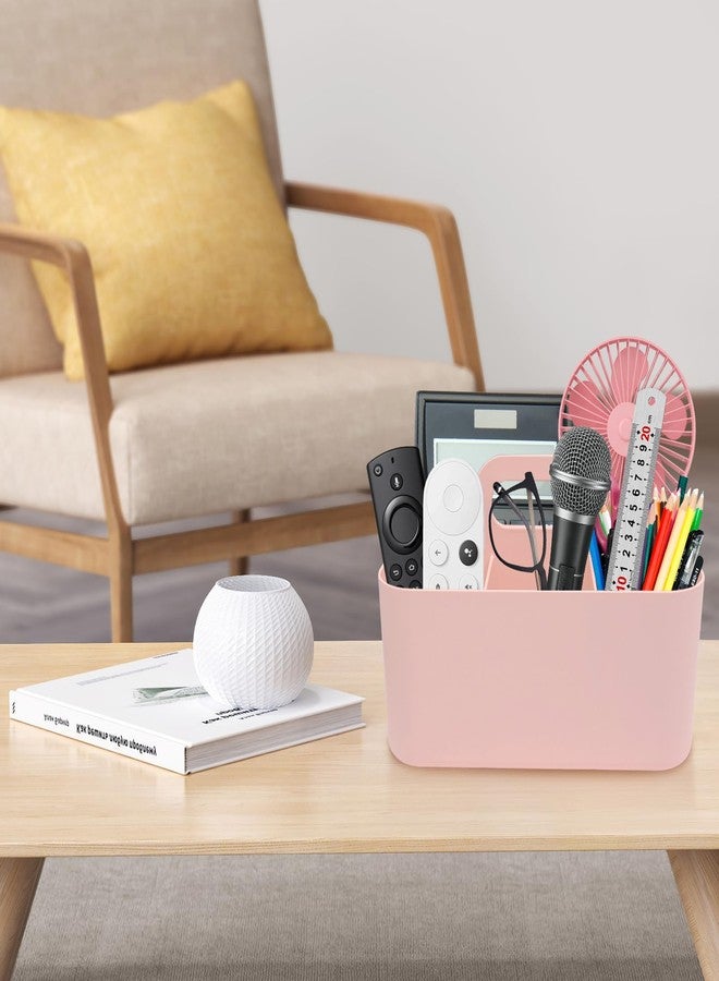 BLLREMIPSUR Plastic Portable Caddy with Handle, Pink Bathroom Shower Caddy Organizer, 5 Grid Small Caddies Storage Basket for Makeup, Cleaning, Art Craft, Stationery - Image 4