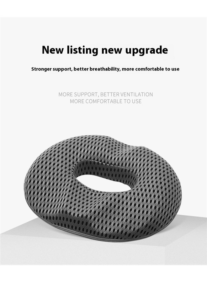 Seat Ring Cushion Combination grey，Donut Pillow Seat Cushion - Relieve Pain and Pressure for Hip Tailbone , Sciatica | High Density Memory Foam for Office/Home/Travel(Grey）  - Image 4